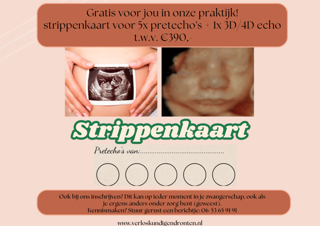 Pretecho strippenkaart Verloskundigen Dronten